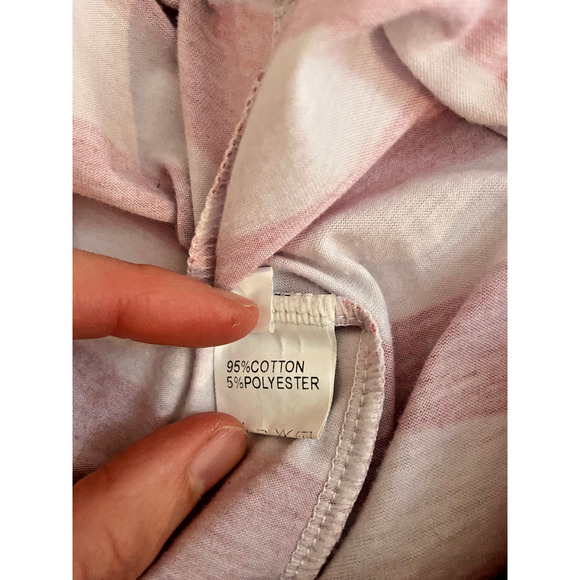 Mens Red and White Stripe Christmas Pajama Set, Reindeer on front, Size XL - Picture 6 of 11